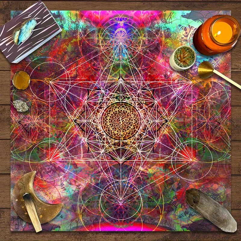 VIKAMAs 12 Sternzeichen-Tarot-Tischdecken eignen sich für verschiedene Anlässe, sind schmutzabweisend und eignen sich für die Heimdekoration. Image