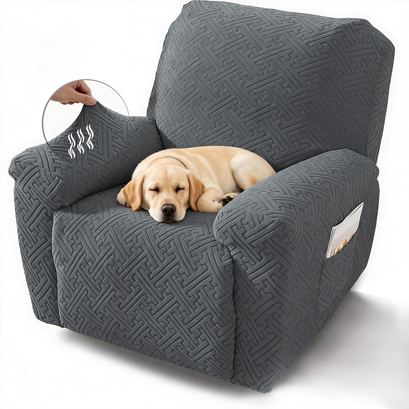 Stretch Recliner Sofa Cover Non Slip Couch Slipcover Pet Friendly Scratch Resistant Washable Furniture Protector for All Seasons