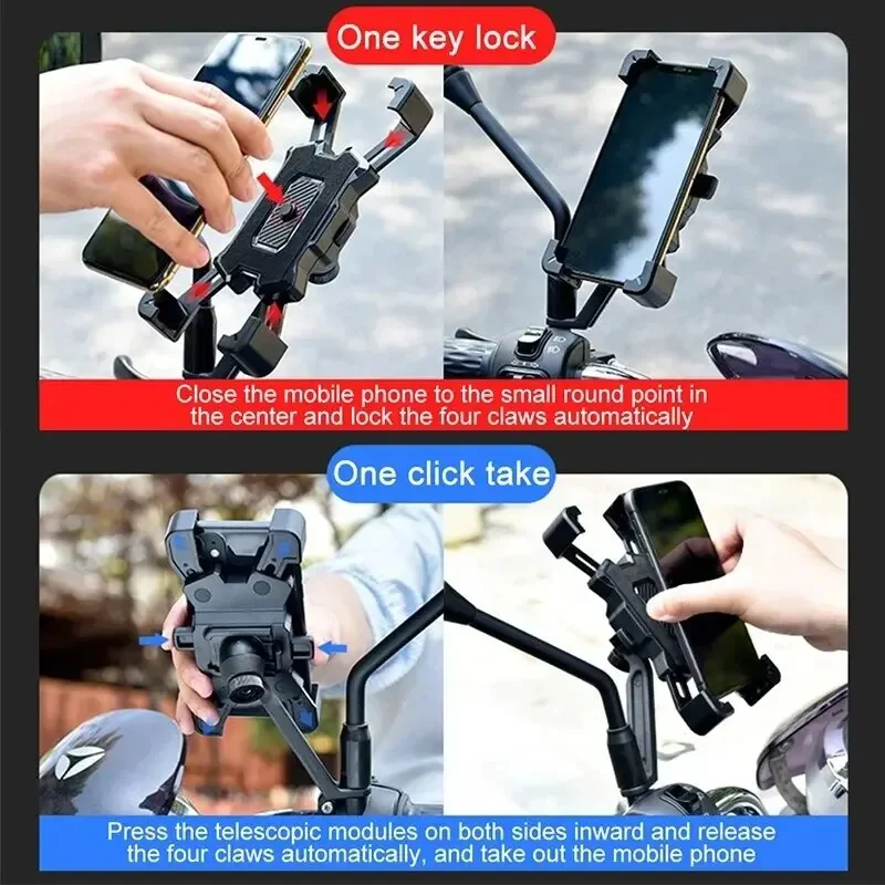 Universal 360 ° Drehbarer Rutschfester Fahrrad-Handyhalter Verstellbarer Ständer für MTB Bike Moto Motorrad - Fahrrad-Zubehör Image