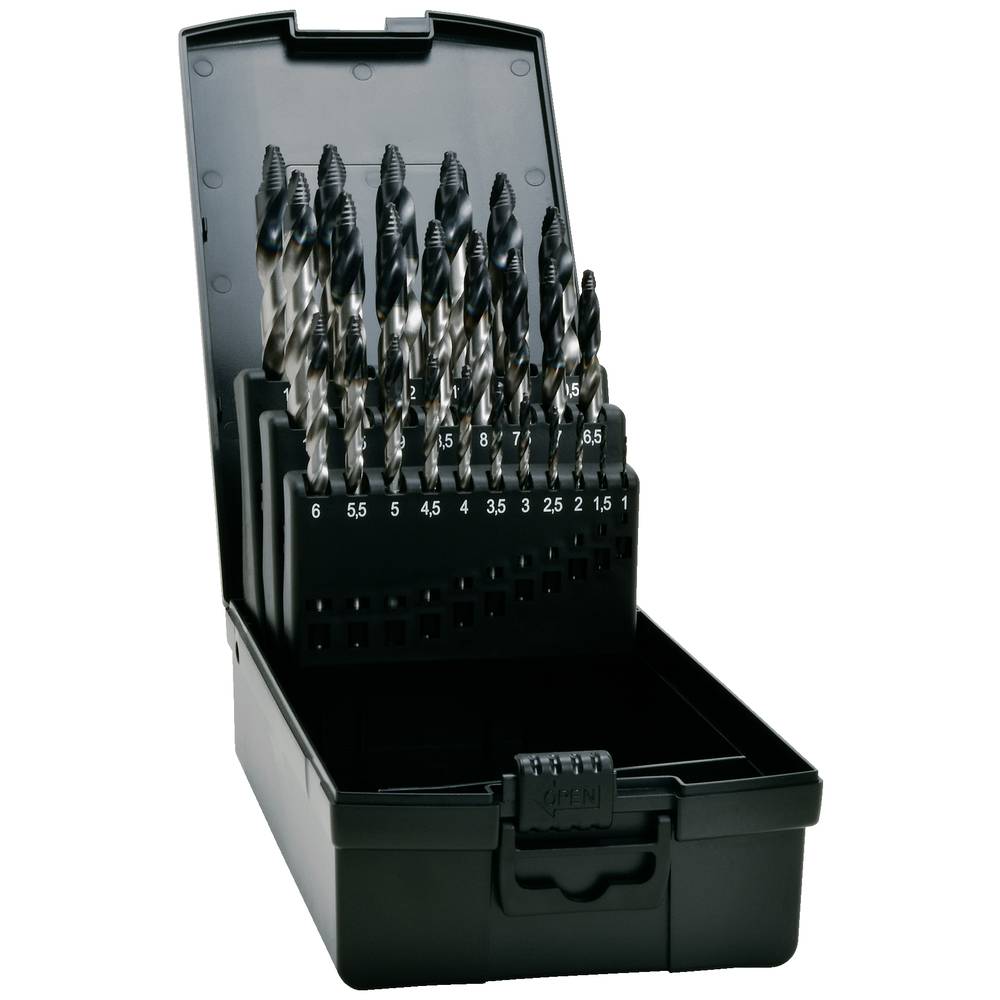 Exact 74962 Tip Tiain Kit Punte A Spirale 1 Mm, 1.5 Mm, 2 Mm, 2.5 Mm, 3 Mm, 3.5 Mm, 4 Mm, 4.5 Mm, 5 Mm, 5.5 Mm, 6 Mm, 6