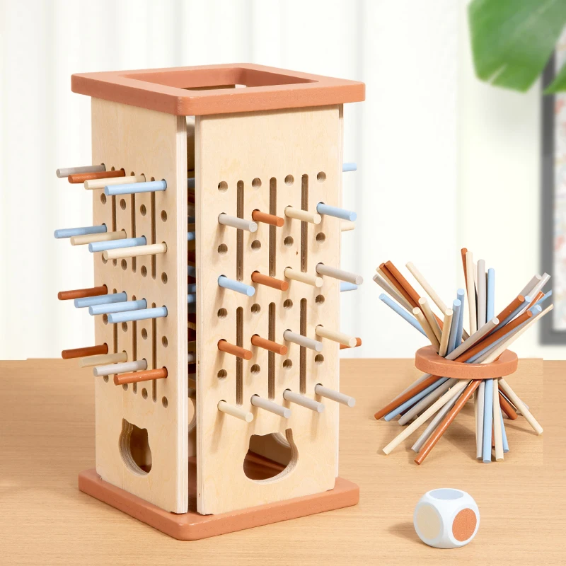 Holzstab-Brettspiel Montessori-Spiel Eltern-Kind-Interaktives Zwei-Personen-Kampfspiel Holzstab-Pickup-Spiel Puzzle-Spielzeug Frühpädagogik Image