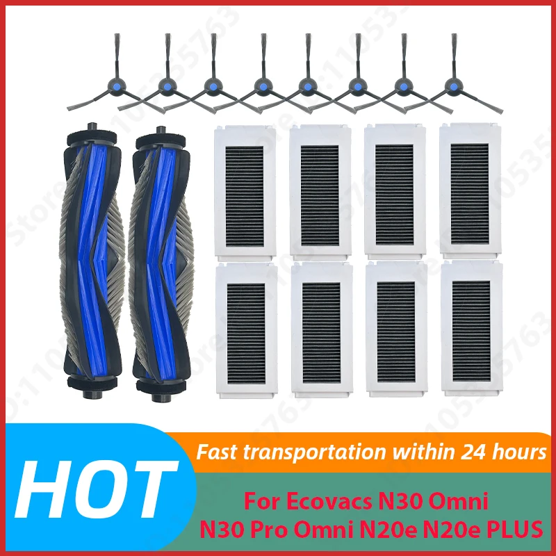 Für Ecovacs N30 Omni N30 Pro Omni N20e N20e PLUS Roboterstaubsauger Reinigungszubehör Hauptbürste Seitenbürste Filter Zubehör Image