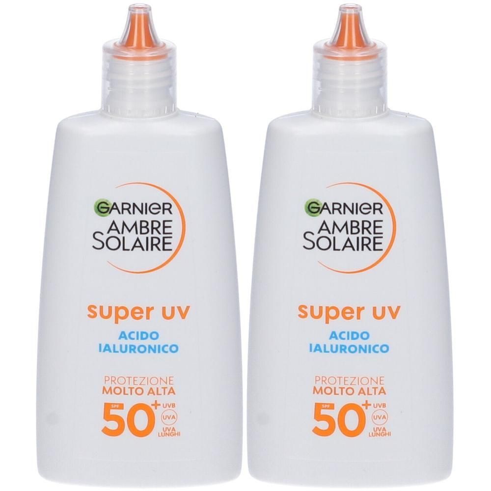 Garnier Ambre Solaire Super UV Acido Ialuronico Fluido SPF50+ 2x40 ml