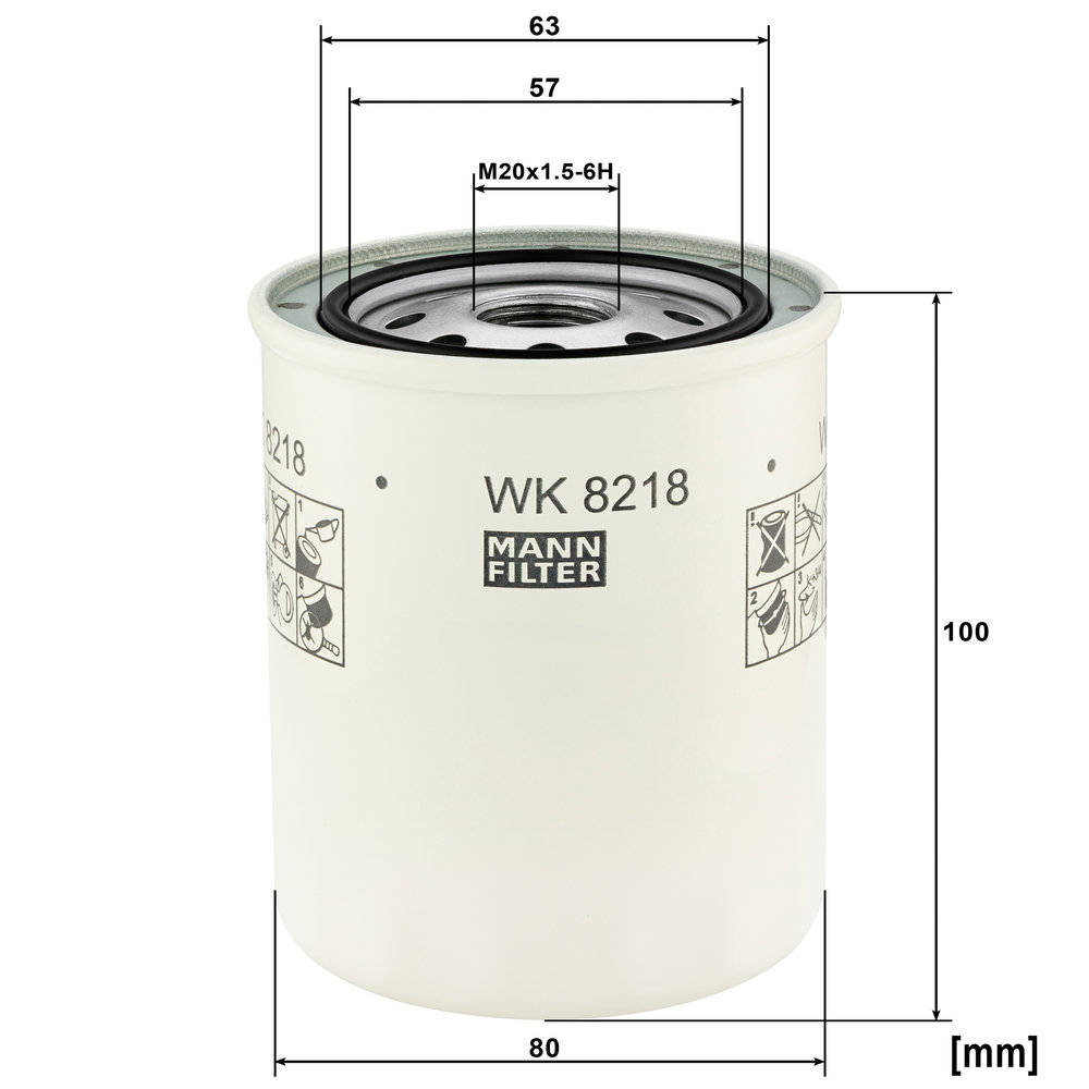 MANN-FILTER wk8218 80mm für Volvo MITSUBISHI Image