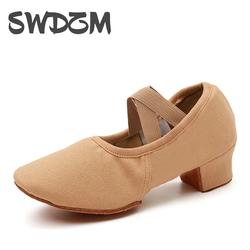 Frauen Tanz Schuhe Lehrer Ausbildung Schuhe Erwachsene Latin Schuhe Mädchen Weiche sohle Ballett Schuhe Jazz Yoga Bauchtanz Schuhe Weibliche Image