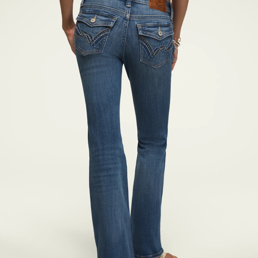 Lucky Brand Lucky Legend Low Rise Flare - Women's Pants Denim Flare Flared Jeans in Dance Party Wash, Size 28 x 32