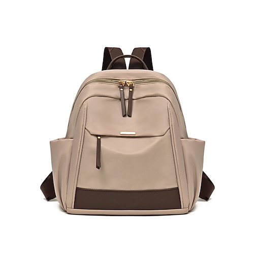 Zaino da donna impermeabile in poliestere, disponibile in vari colori, capiente con numerose tasche, spallacci regolabili, ideale per la scuola superiore. studenti universitari, ritorno a scuola,