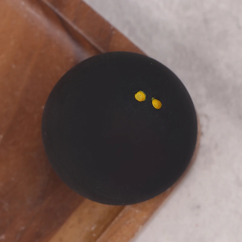 1 Stück gelbe doppelt gepunktete Squashbälle für Schläger; Training Speed Squashball aus Gummimaterial Image