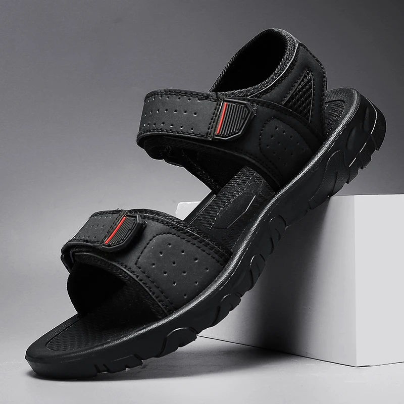 Marke Klassische Herren Sandalen Sommer Echtes Leder Sandalen Männer Outdoor Lässig Leichte Sandale Mode Männer Turnschuhe Größe 39-47