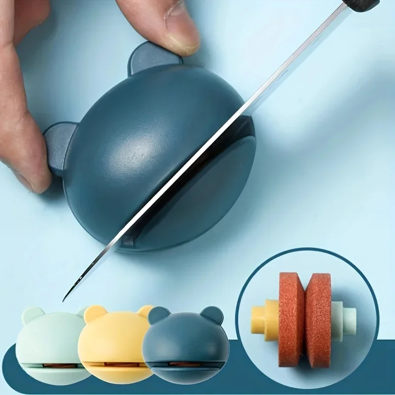 Mini affûteur de couteaux grenouille de dessin animé, pour la cuisine et le Camping, restauration et réparations, lames émoussées, outil de cuisine, Gadgets de cuisine, 1 pièce