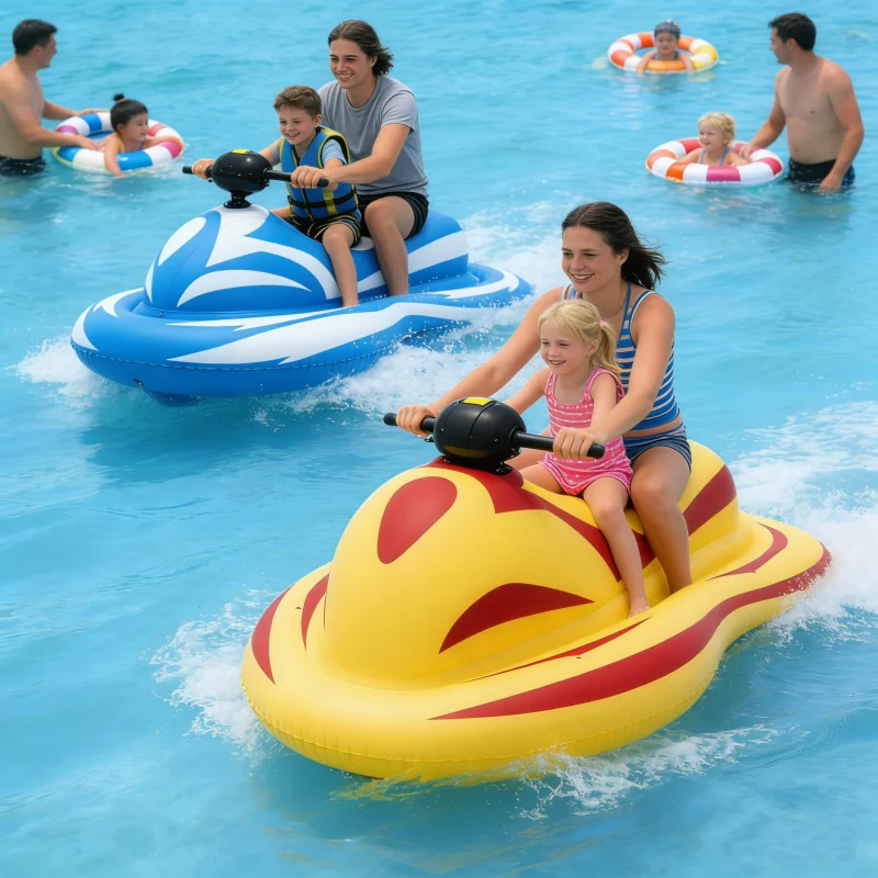 Aufblasbarer Elektrischer Wasserscooter 6-8KM/H Geschwindigkeit IPX7 Wasserdichter Jet-Ski für Kinder und Erwachsene Motorisiertes Schwimmbad-Spielzeug Image