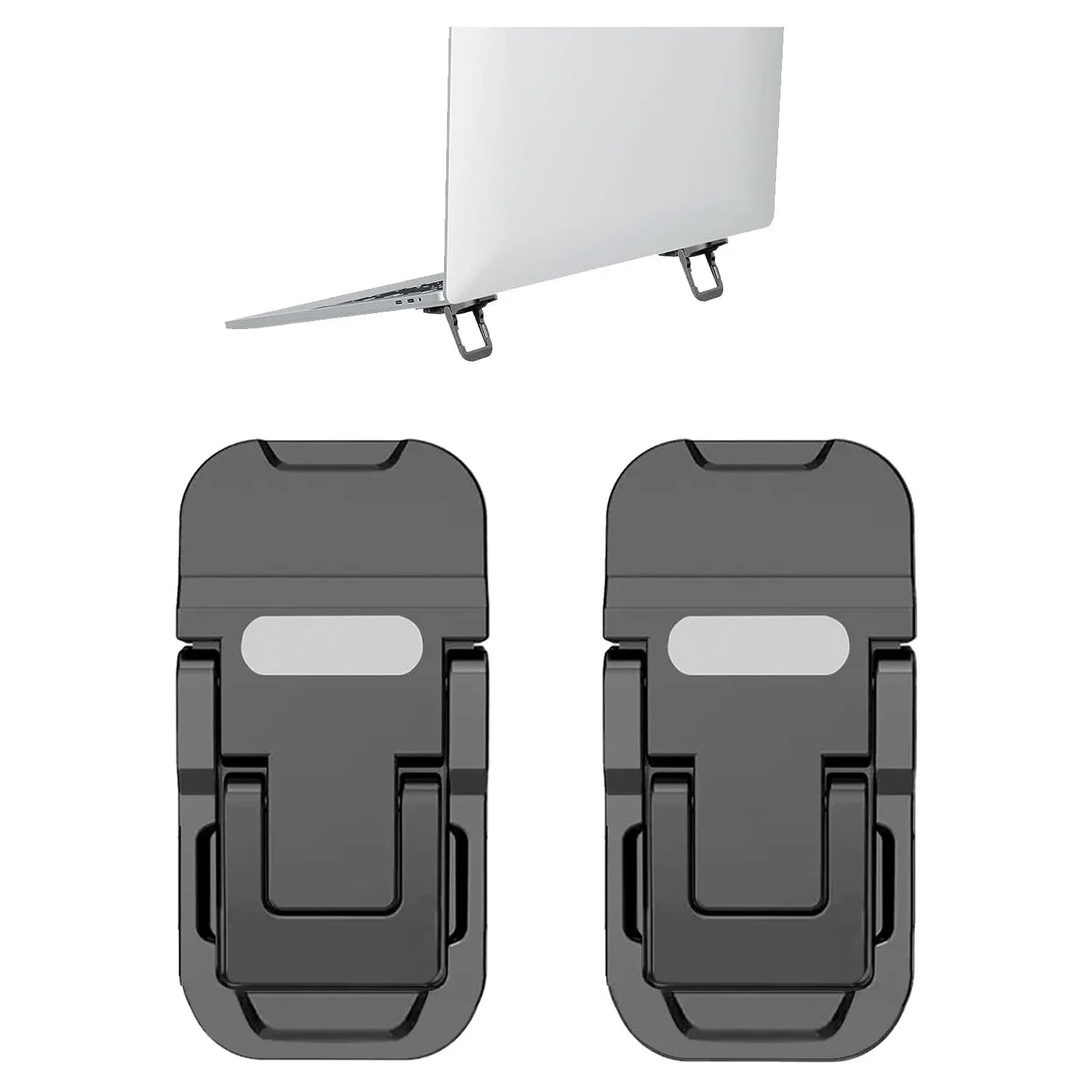 2-teiliges Set Faltbarer Laptop-Ständer Tragbare Notebook-Halterung Verstellbare Kühlhalterung Universell für Laptop und Tablet Image