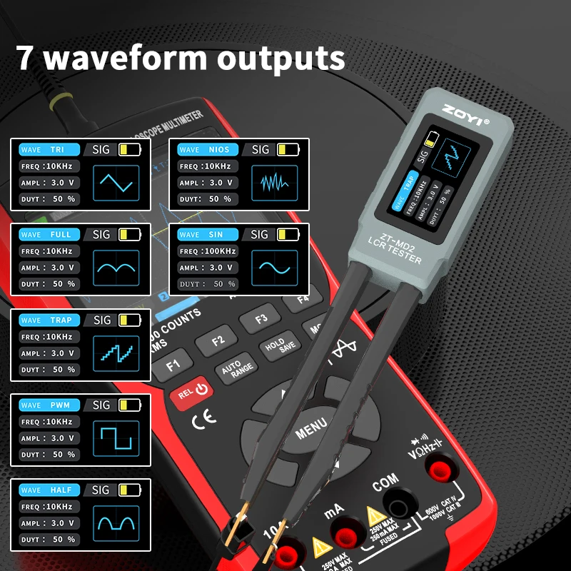 ZOYI ZT-MD2 Intelligente Pinzette Lcr Digital Bridge Tester One Click Messung von Widerstandskapazität und Induktivität Image