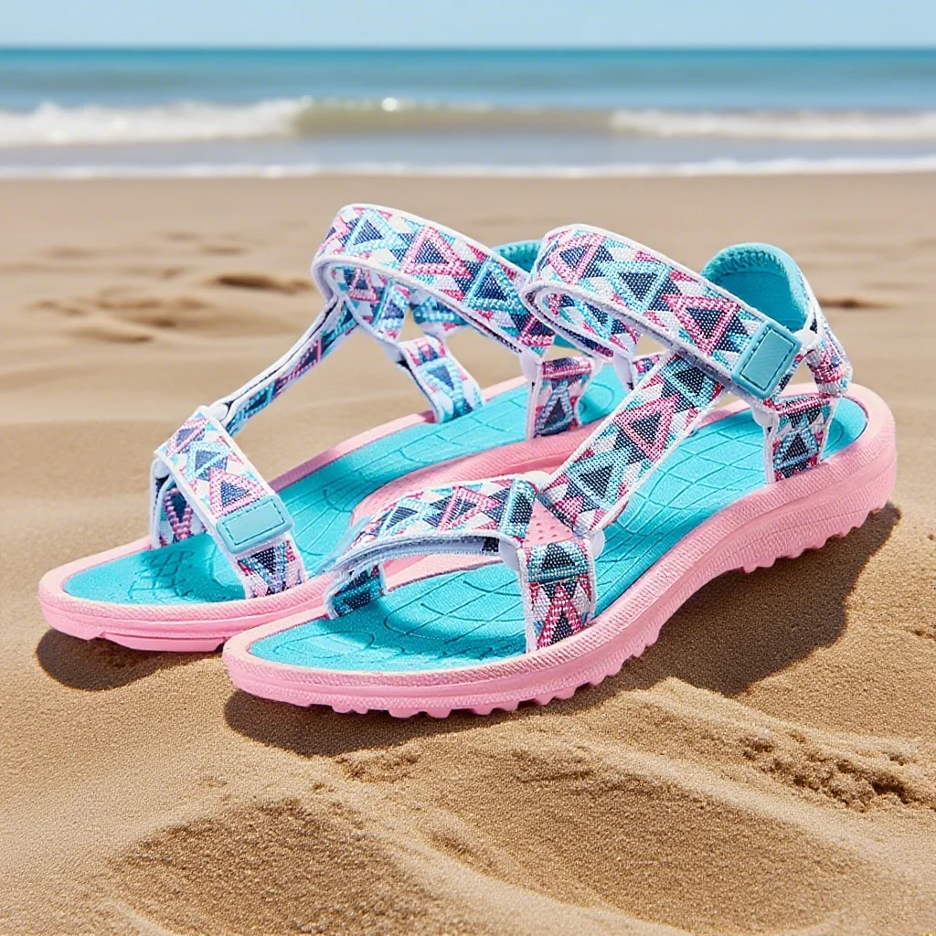 Kindersandalen für Jungen und Mädchen, Outdoor, Strand, modisch, rutschfest, rosa, solide, atmungsaktiv, lässig, Studenten-Turnschuhe, Kinderschuhe