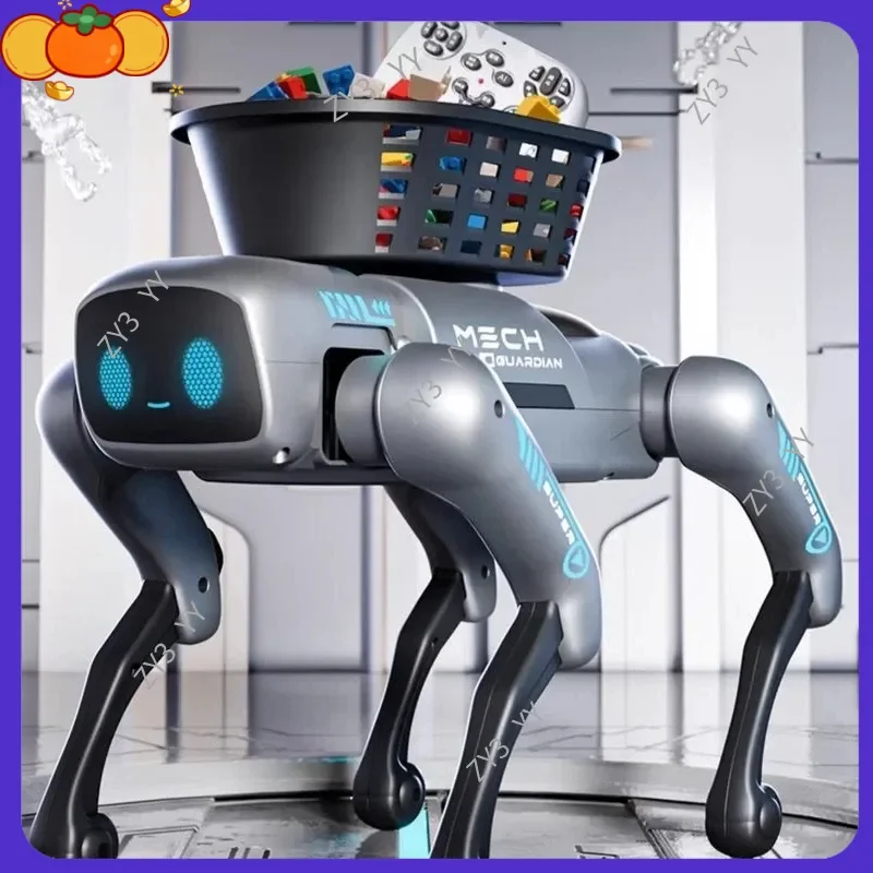 Leo 2026 Neuer KI-gesteuerter Roboterhund mit Fernbedienung, programmierbar, mit Ladekorb, Licht- und Soundeffekten, als Geburtstagsgeschenk für Jungen Image