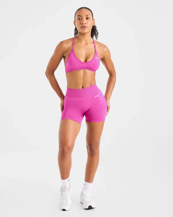 Ensemble de sport et yoga pour femmes : short de yoga et de gym sans couture avec soutien-gorge de sport (tenue athlétique 2 pièces) antidérapant et anti-humidité