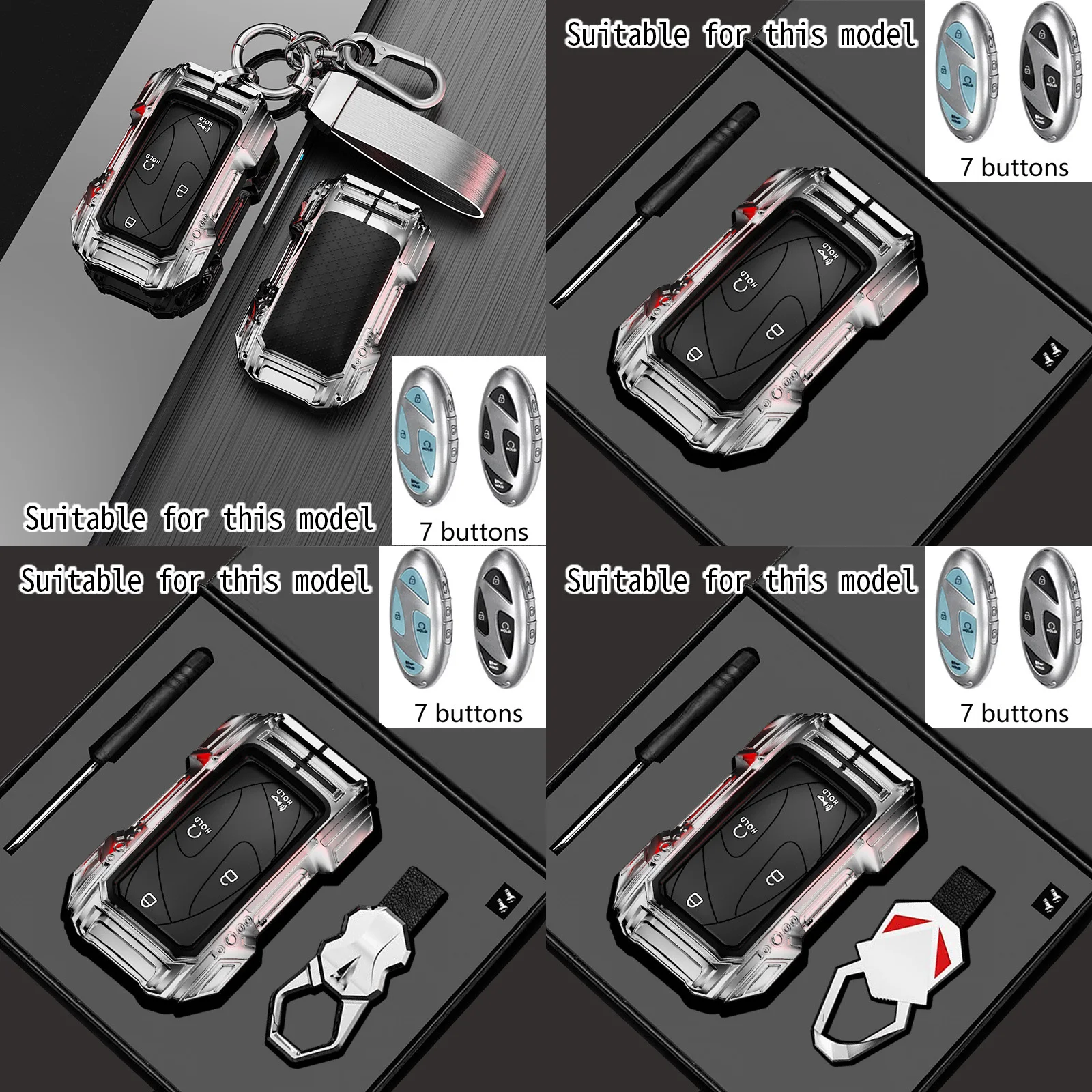 Schutzhülle aus Zinklegierung für Autoschlüssel, passend für Hyundai IONIQ 6, New Grand Prix GN7, Kona, schlüssellose Fernbedienung. Image