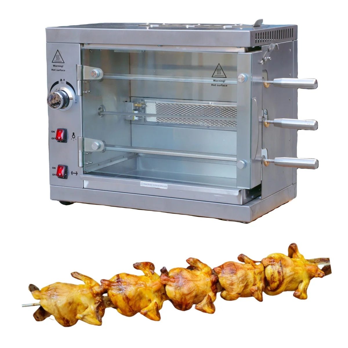 Kommerzieller rotierender Hähnchenofen mit Gasbraten Image