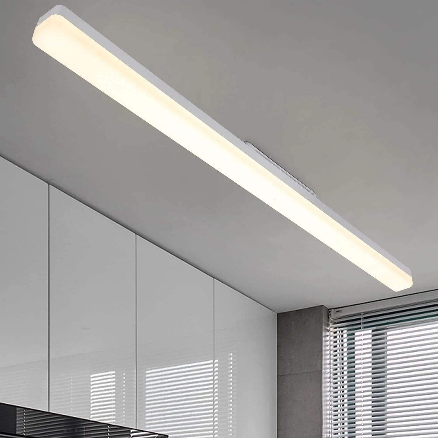 GBLY Weiße LED-Deckenleuchte 36W 4000K Tageslicht, 90cm für Küche, Garage, Werkstatt, Büro Image