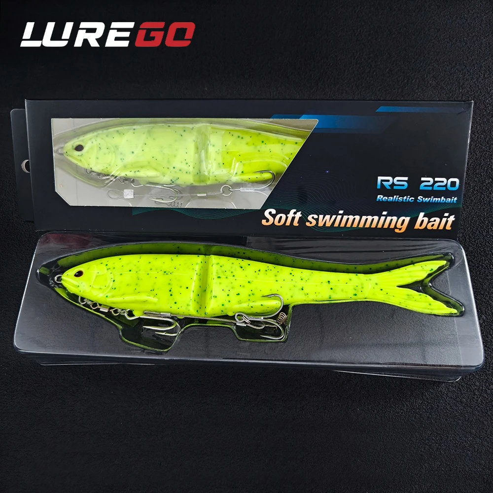 LUREGO 22cm 2-teiliger Premium-Weichköder - Entwickelt für Schwimm- und Spinnangeln, Inklusive Doppelhaken Image