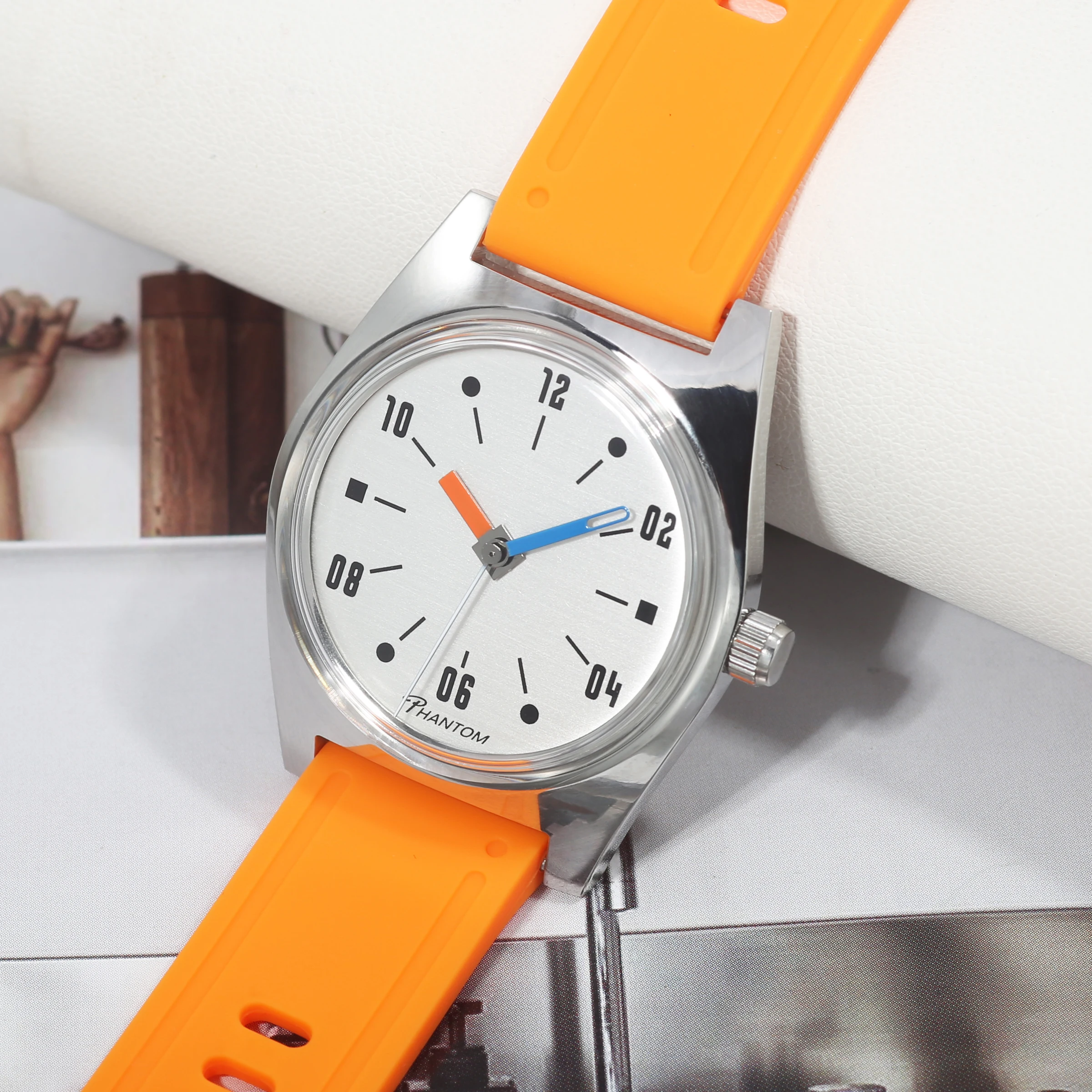 36mm Mechanische Uhr mit Handaufzug für Herren, Modisches Bauhaus-Design, Doppelte Geschenkoption, Alltag, Freizeit, Geschäft, Geburtstag, Feiertage, für Ihn Image