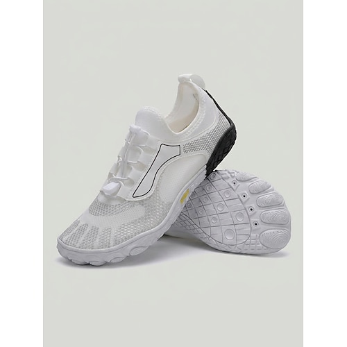 Khakifarbene Barfuß-Wasserschuhe für Damen – leichte, weit geschnittene, schnelltrocknende Aqua-Sneaker mit rutschfester, flexibler Sohle für Strand, Flusswanderungen und Wandern Outdoor-Sportarten Image