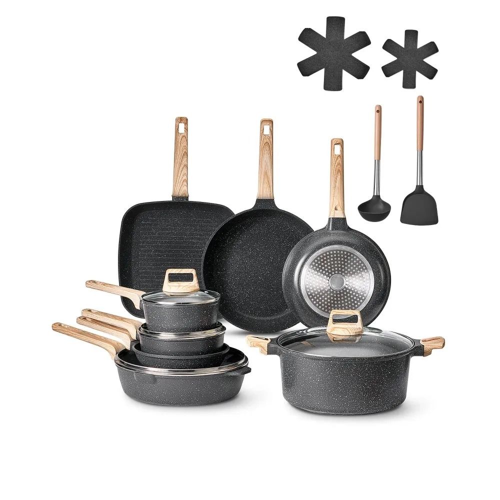 Granite Nonstick Cookware Set For Induction And RV Kitchens Granite Nonstick Cookware Set For Induction And RV Kitchens