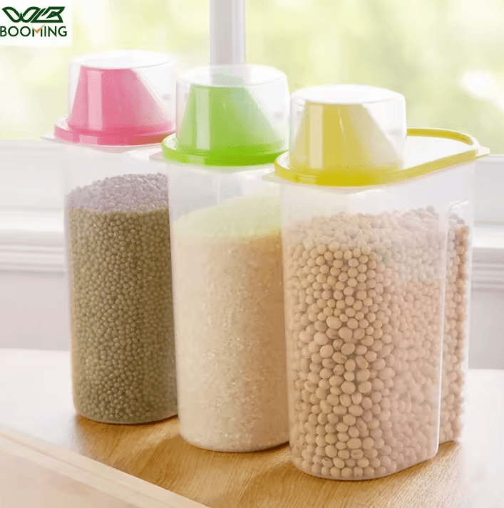 ClearLock Airtight Rice & Grain Storage Container Set yellow 1.9l