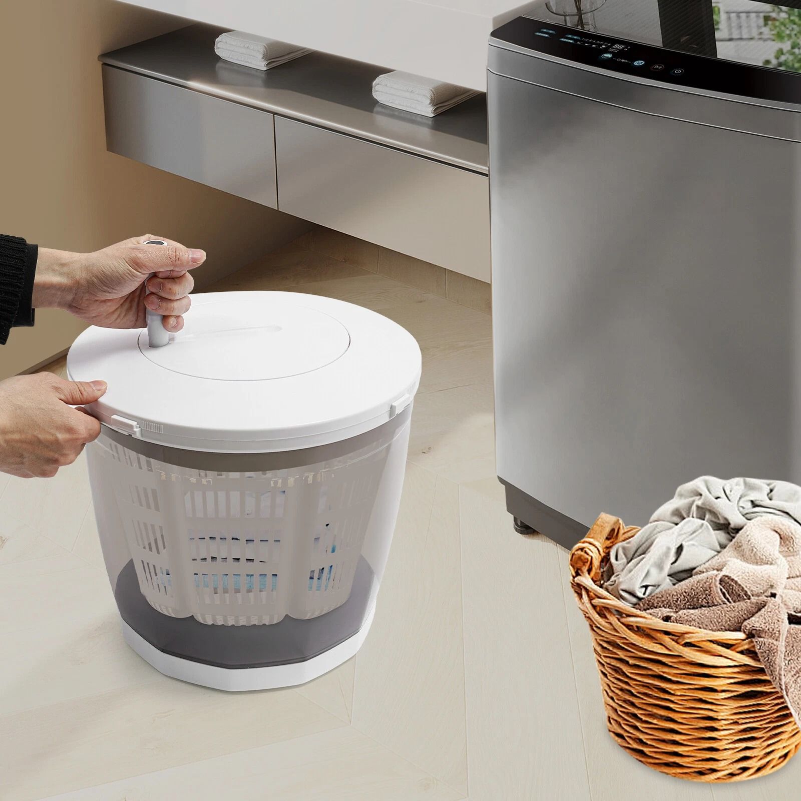 Compact Manual Mini Washer & Spin Dryer Portable Washing Machine Compact Manual Mini Washer & Spin Dryer Portable Washing Machine