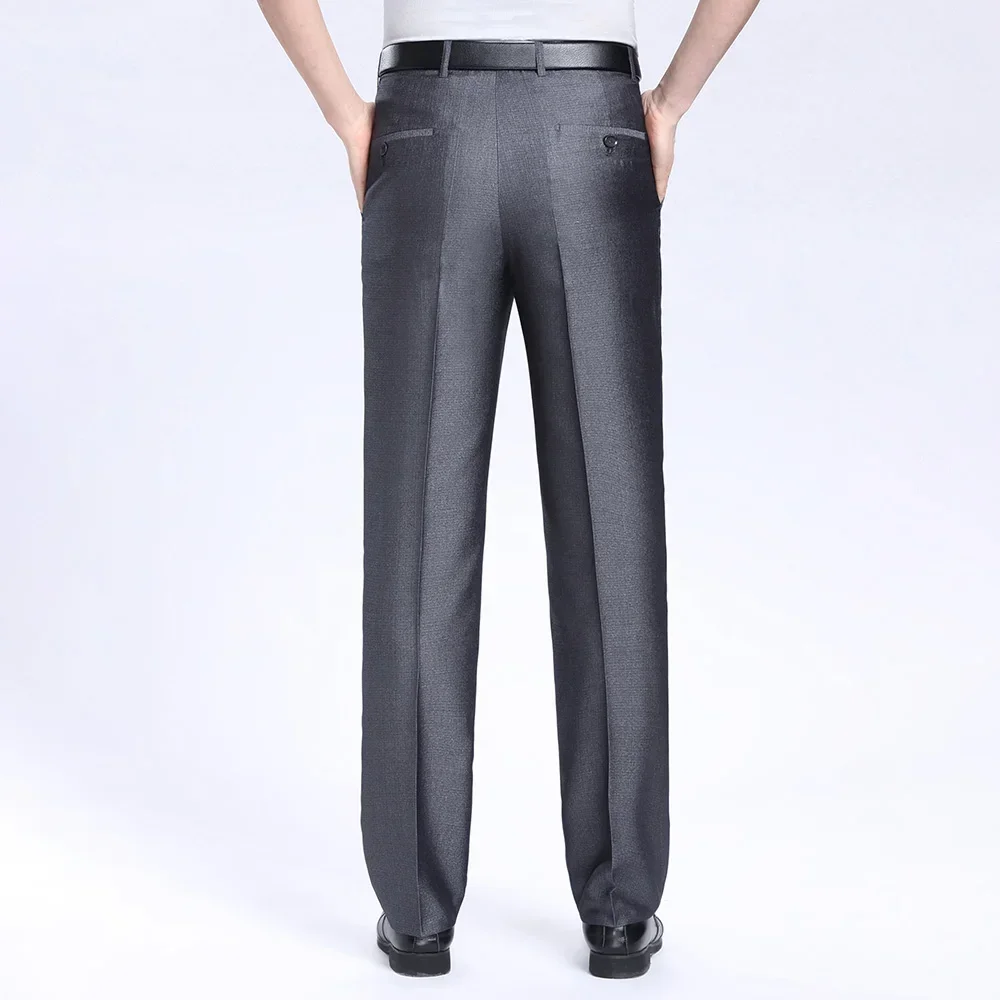 2025 männer Business Seide Anzug Hose Plus Größe 29-56 Frühling Sommer Neue Mode Formale Männer Casual Hose Schnalle hosen Für Männliche