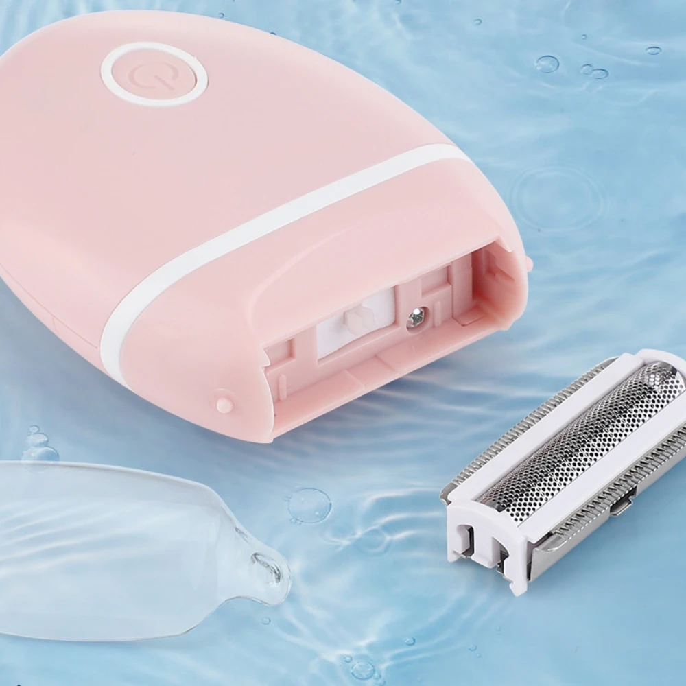 Elektrischer Mini-Rasierer, Haarentferner für Damen, schmerzloser Bikini-Trimmer, sicherer Rasierer für Bein, Arm, Achselhöhle, Intimbereich, weiblicher Epilierer Image