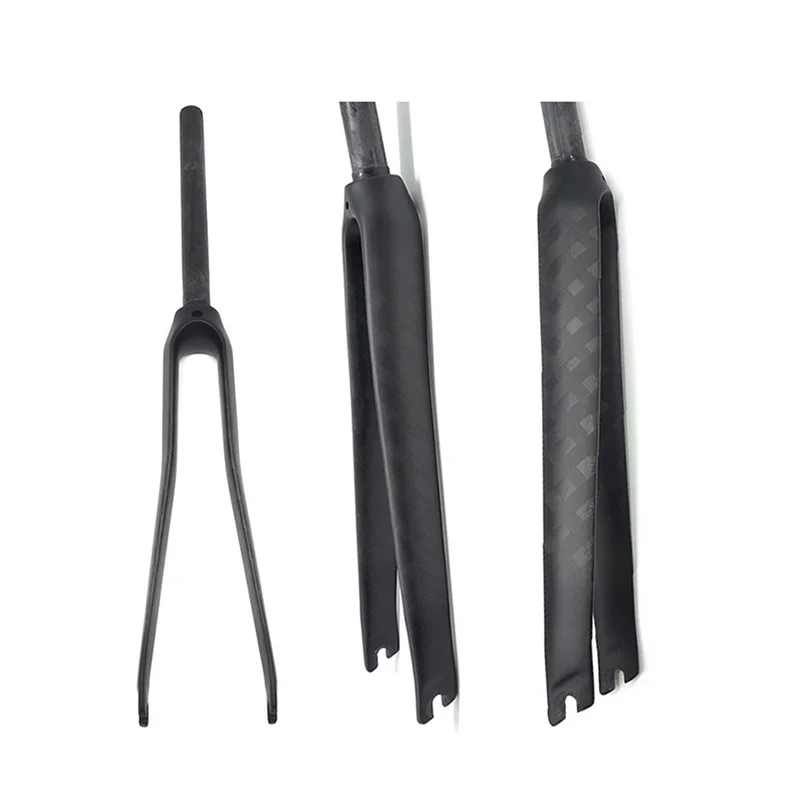 KEDDIE Vollcarbongabel Neuer Stil Rennradgabel Fahrradteile 1-1/8 700c Superlight 350g 12k Finish Fahrradzubehör Carbon Image