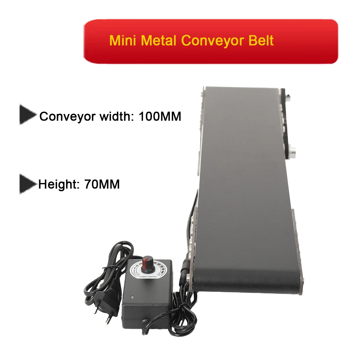 Elektrisches Automatisches Metall-Tischförderband 500x100mm - Industrielle Stärke für Heim- und Geschäftsgebrauch Image