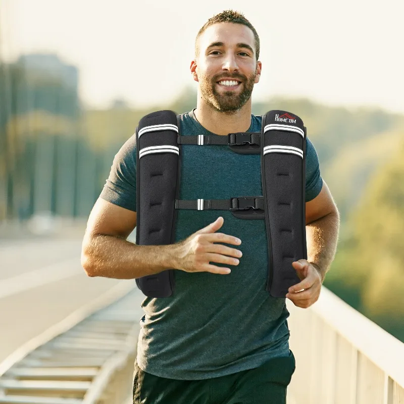 Gewichtsweste 5 KG / 8 KG / 10 KG, verstellbare Trainingsweste mit herausnehmbaren Gewichten, Laufweste für Damen und Herren zur Muskelstärkung