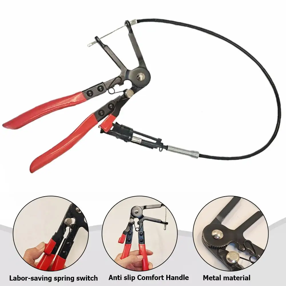 Klemmzangen für Biegbare Schlauchklemmen, Kabeltyp Flex-Kabel, Lange Auto-Schlauchklemmen, Gerade Schlauchbündel-Entfernungswerkzeuge für Autoreparaturen Image