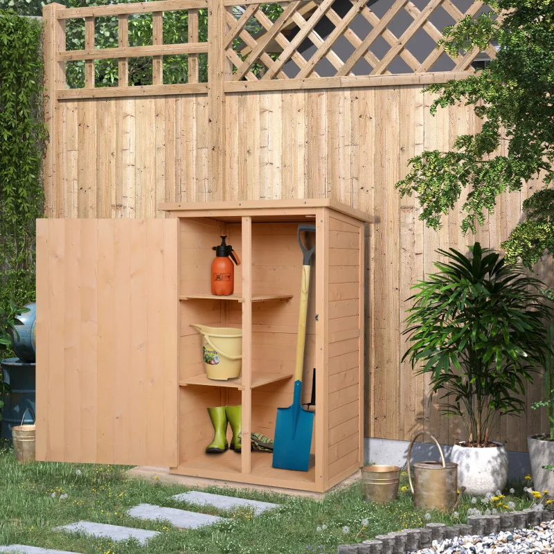 Abri de jardin/abri à outils 75 x 56 x 115 cm ​ ​ Abri de jardin / remise. Construit en bois massif robuste, idéal pour ranger les outils agricoles dans une cour ou un jardin, ou comme abri de