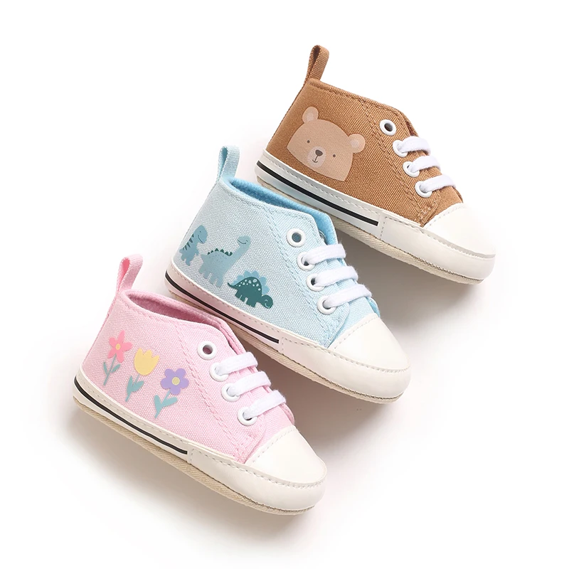 Verschiedene Farben, rutschfeste Babyschuhe für Kleinkinder, klassische Canvas-Sneaker für Neugeborene, Sportschuhe für Babys, Jungen und Mädchen, Lauflernschuhe