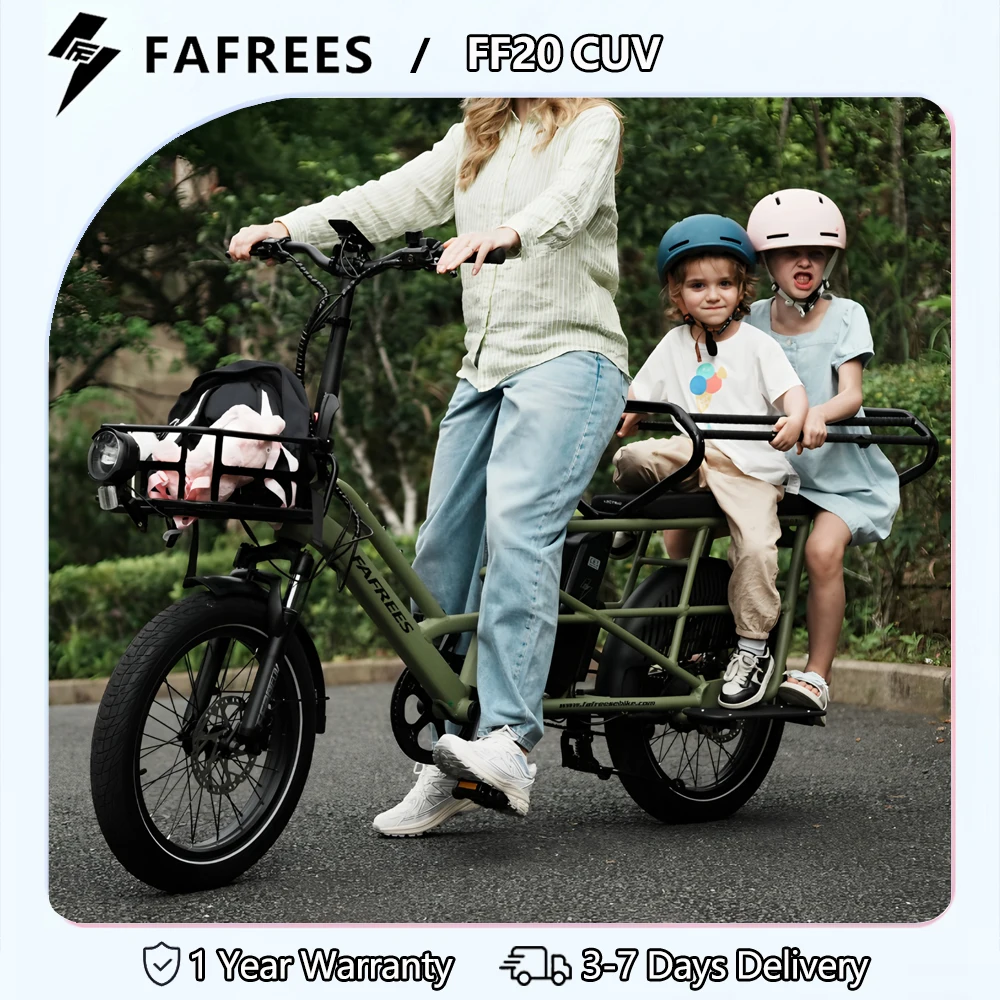 Fafrees FF20 CUV Elektrofahrrad für Erwachsene 20 x 3,0 Zoll Lasten E-Bike mit Zwei 48V 12Ah/15Ah Akkus, 25km/h und 100-120km Reichweite Image