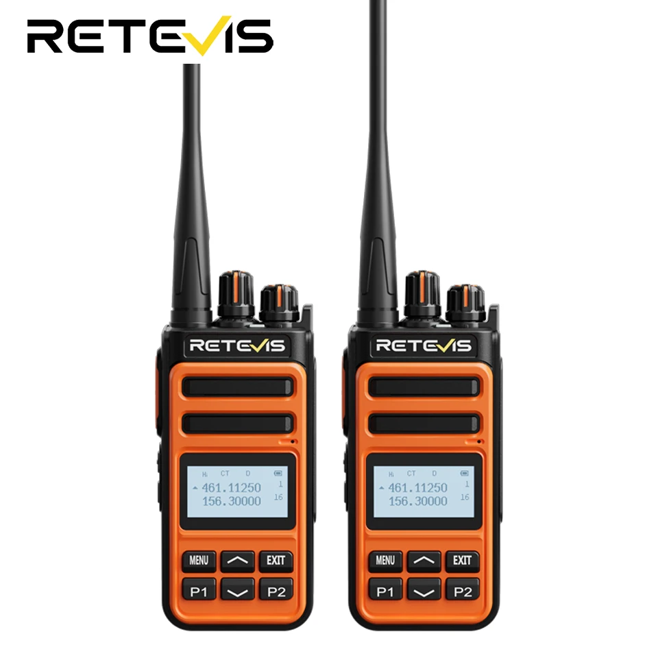 Retevis MateTalk C66B UHF VHF Walkie-Talkie Wiederaufladbar Langstrecken-Funkgeräte Typ-C Hochleistungs-Schnellladung für Hotel Wandern Image