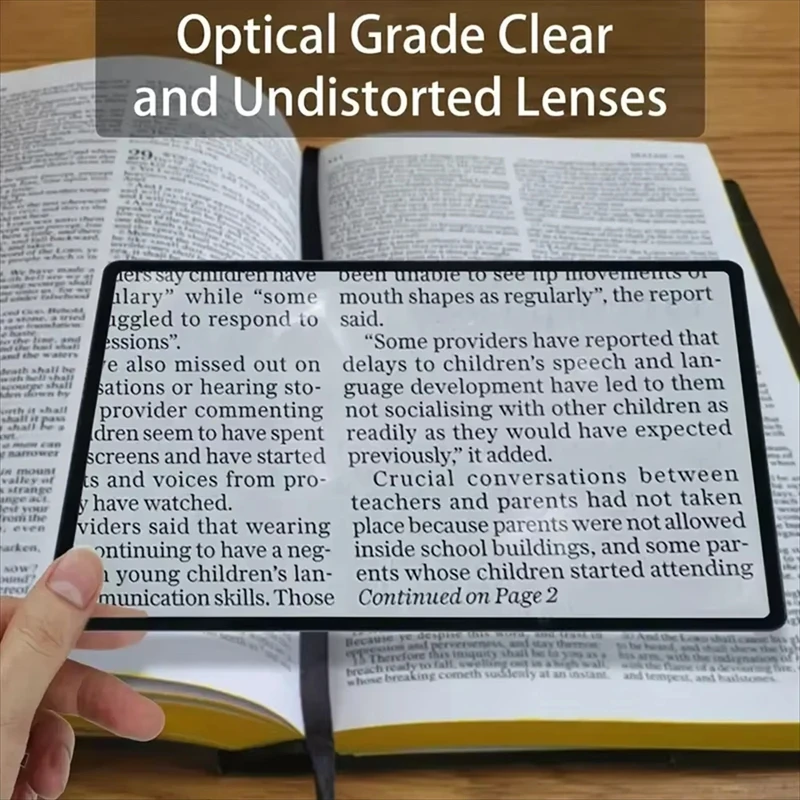 Neue Großflächige Vollseiten-Lupe 3X A5 Ultradünne Lesehilfe Vergrößerungsglas 1 Stück 3 Stück 5 Stück Faltbar 2026 Image