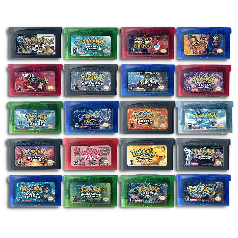 USA Version Rom Hack English pokémon dark worship GS CHRONICLES ultra violet cart GBA Game Cartridge Video Game Console for gba