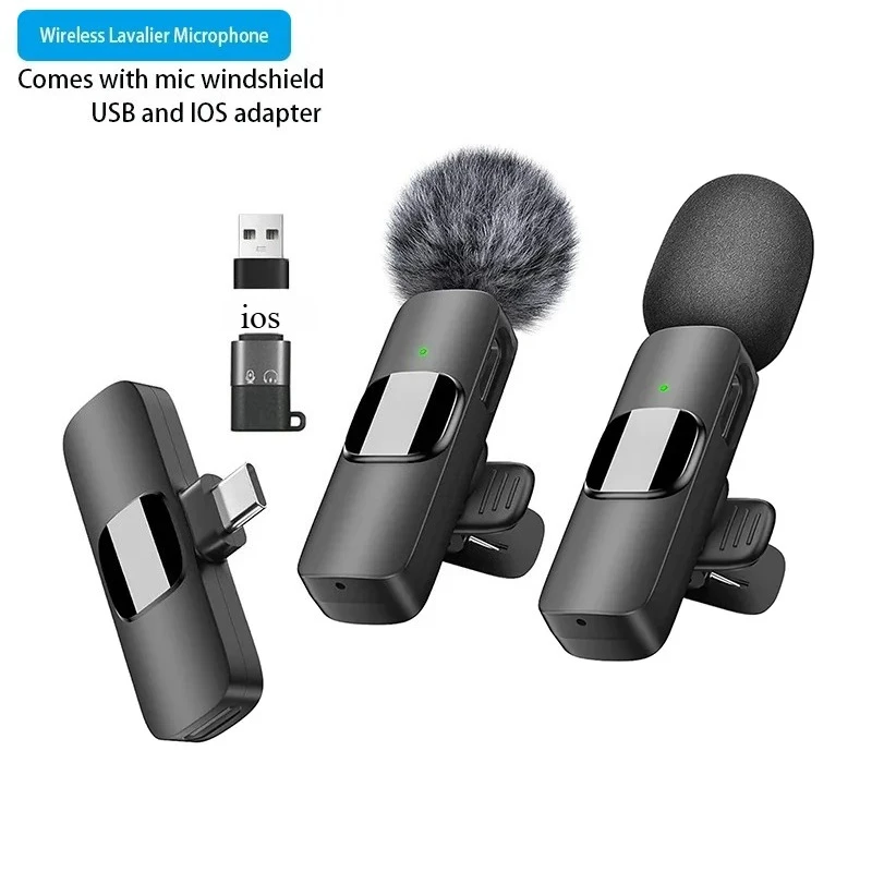 Kabelloses Lavalier-Ansteckmikrofon Mini mit Clip für Videoaufnahmen Android iPhone Typ C IOS Kompatibles Ansteckmikrofon Image