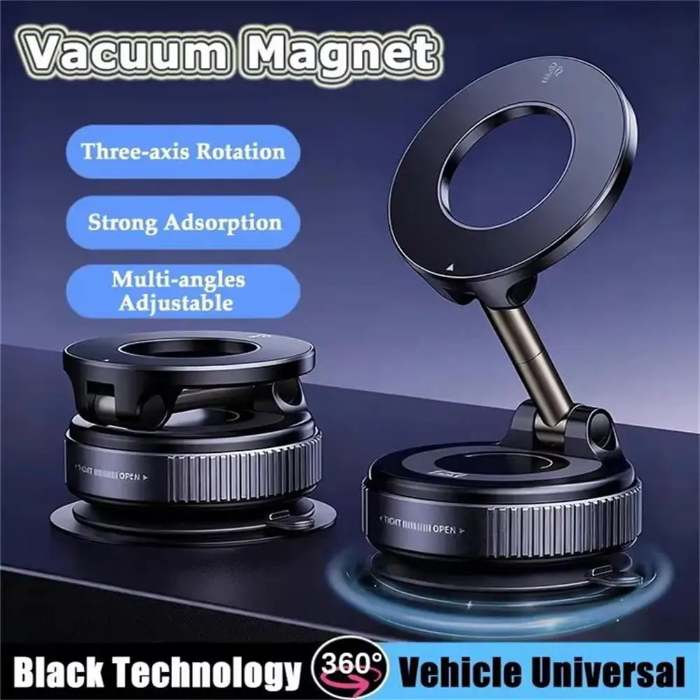 Auto-Navigationshalterung Faltbare Telefonhalterung Vakuum-Magnet Autohalterung Mehrfach Winkelverstellbar Starke Magnetische Saugkraft Autohalterung Image