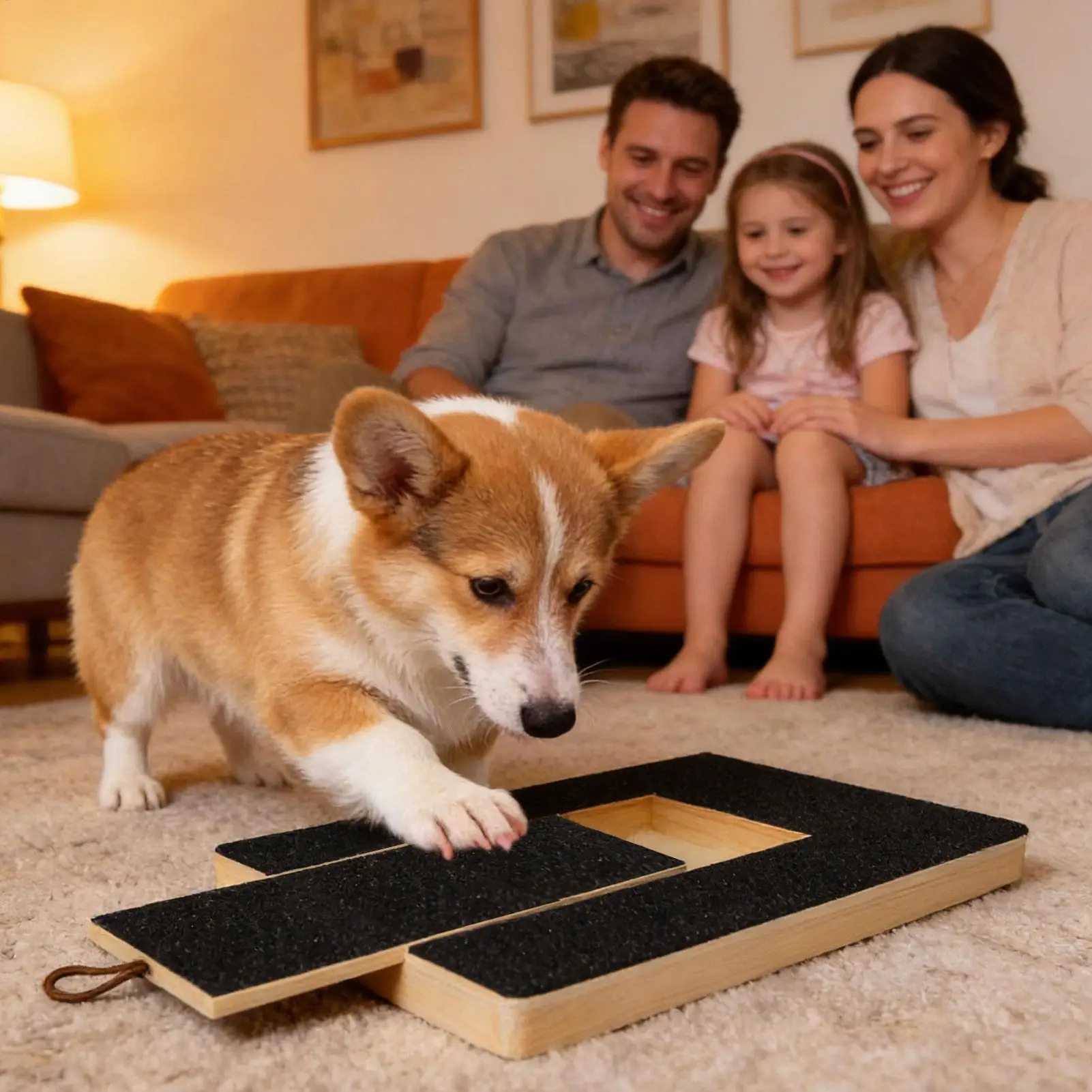 Kratzpad für Hunde mit Schleifpapier Verstellbares Nagelfeilen-Kratzbrett Haustierzubehör für Welpen Kleine Mittlere Große Rassen Spielzeug Image