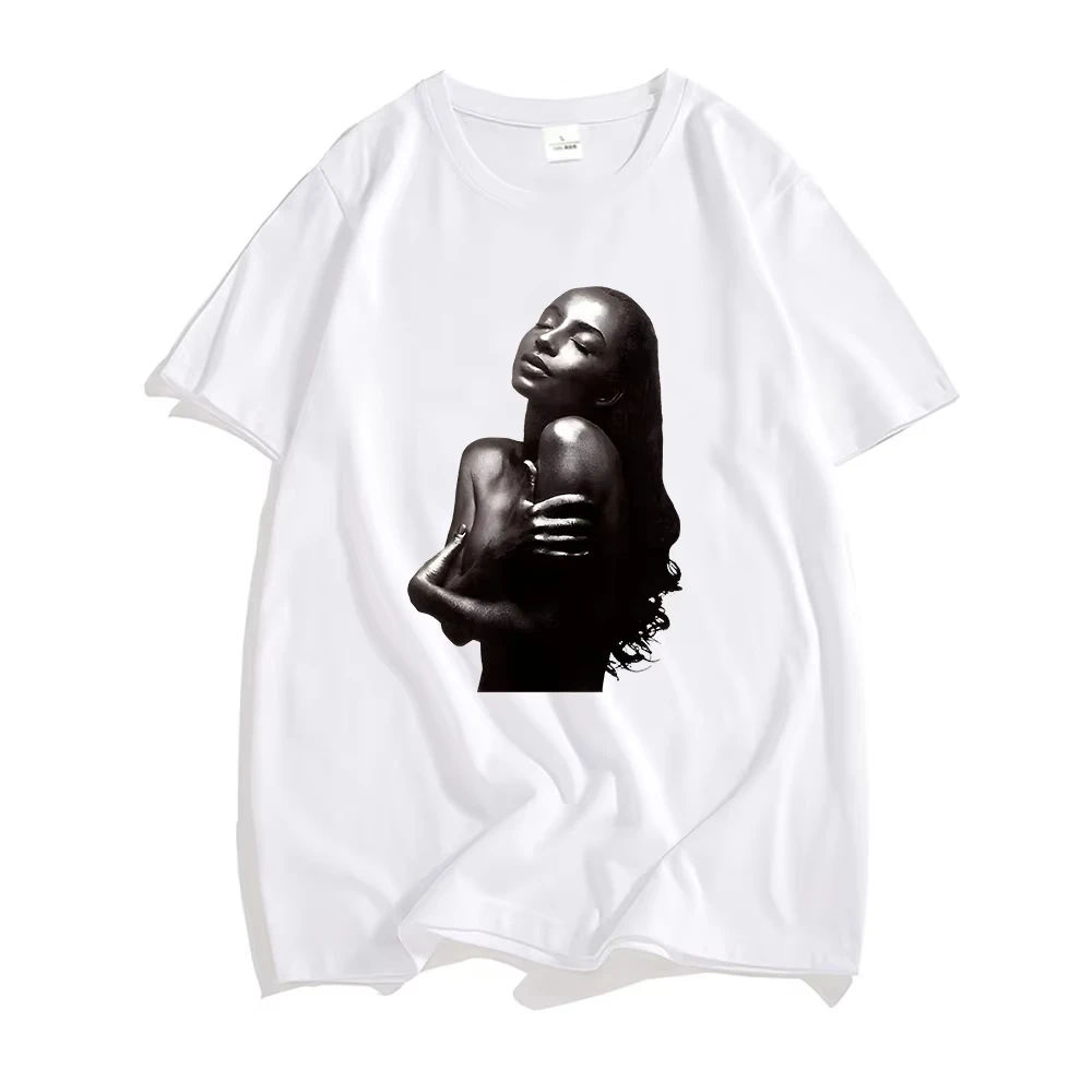 Sade-Adu Love Deluxe T-Shirt, lässiges Kurzarm-T-Shirt aus Baumwolle, Sommer, hochwertiges T-Shirt für Männer/Frauen, Sänger-Grafik-Kleidung Image
