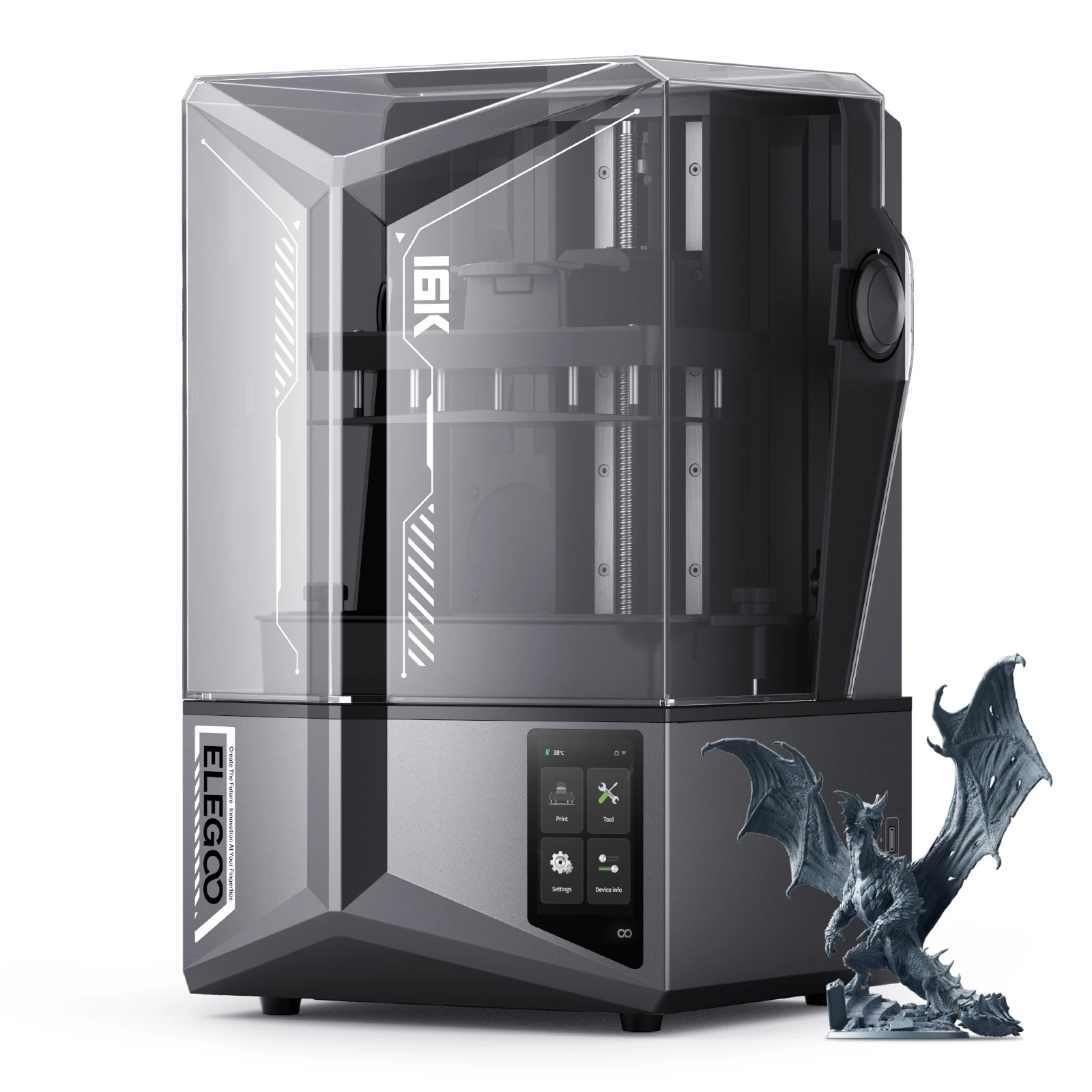 ELEGOO SATURN 4 ULTRA 16K Resin 3D-Drucker Hochgeschwindigkeitsdruckgröße 212 x 118 x 220 mm Image