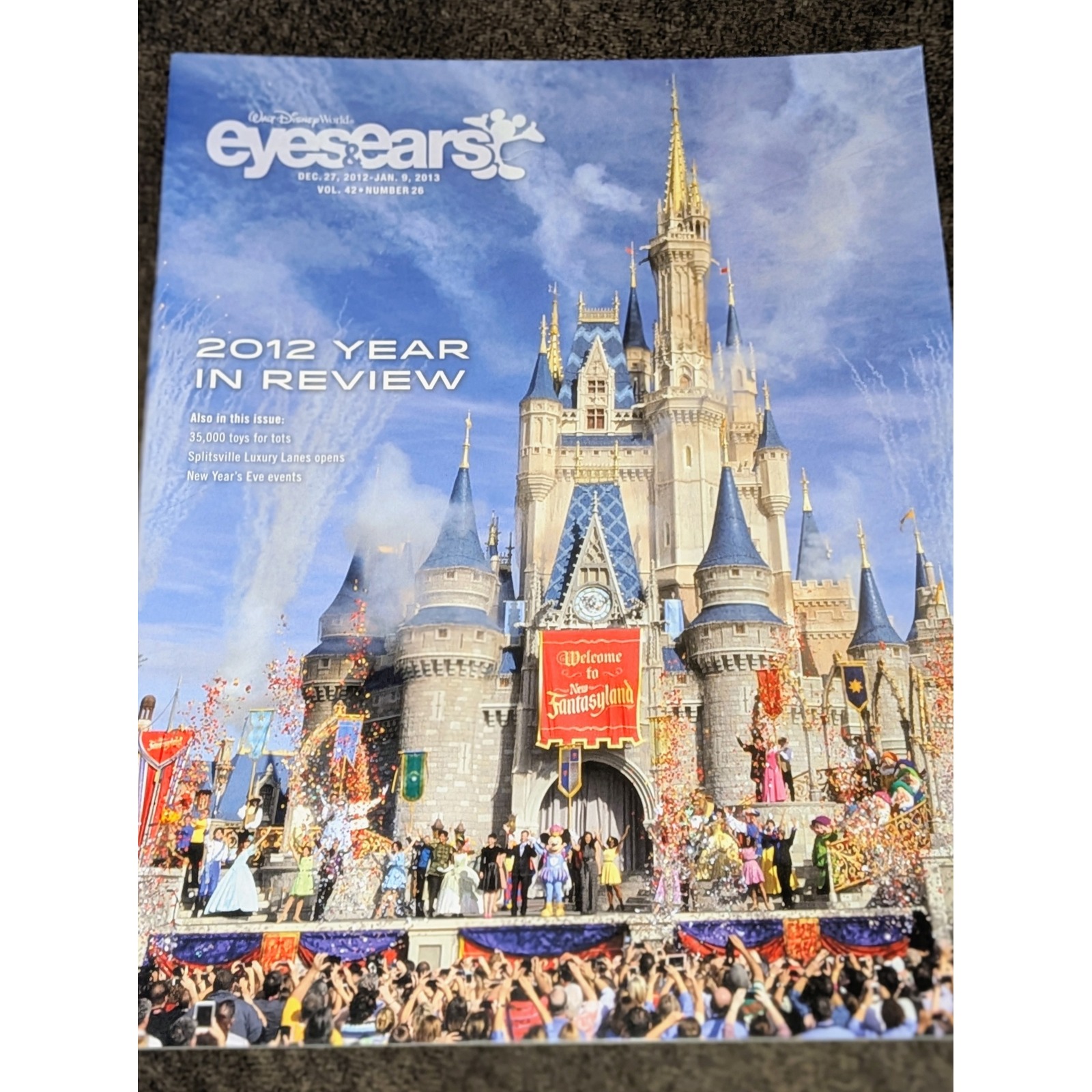 Disney Other | Walt Disney World Eyes & Ears Magazine 2012 Year In Review New Fantasyland Wdw | Color: Blue/White | Size: Os