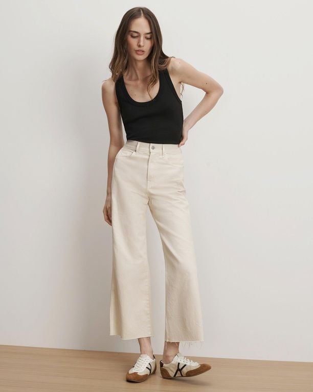 Taylor Cropped Wide-leg Jean