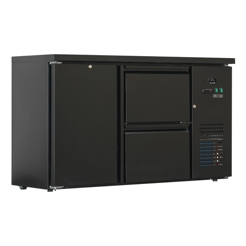 Wimar Barkühler Barkühlschrank Flaschenkühltisch 1 Tür | 2 Schubladen | 280 L |+2/+8°C Image