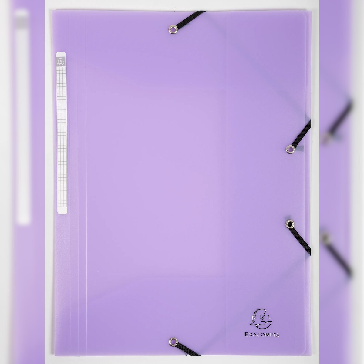 Exacompta 55175E 25x Sammelmappe A4 mit Gummizug und 3 Klappen, PP, Chromaline Pastell - Malve Image